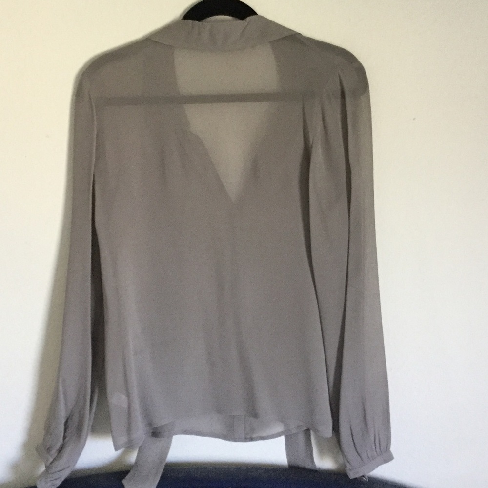 Hinge Silk Gray Blouse - image 2